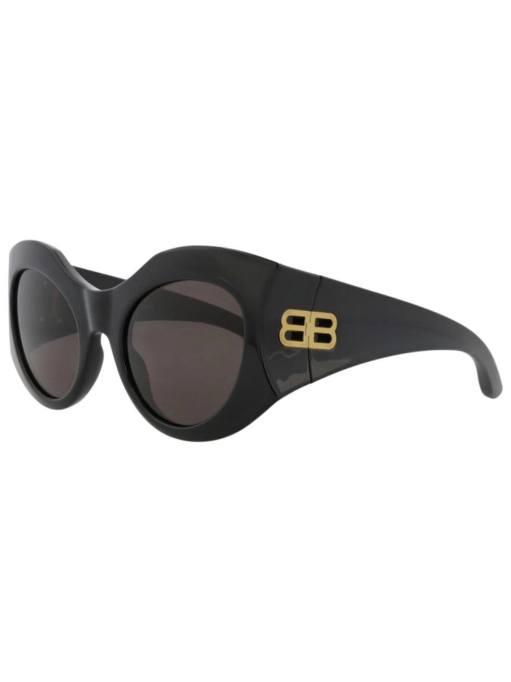 New Balenciaga Women's Sunglasses Cat Eye Bio Injection Frame Black Black Grey